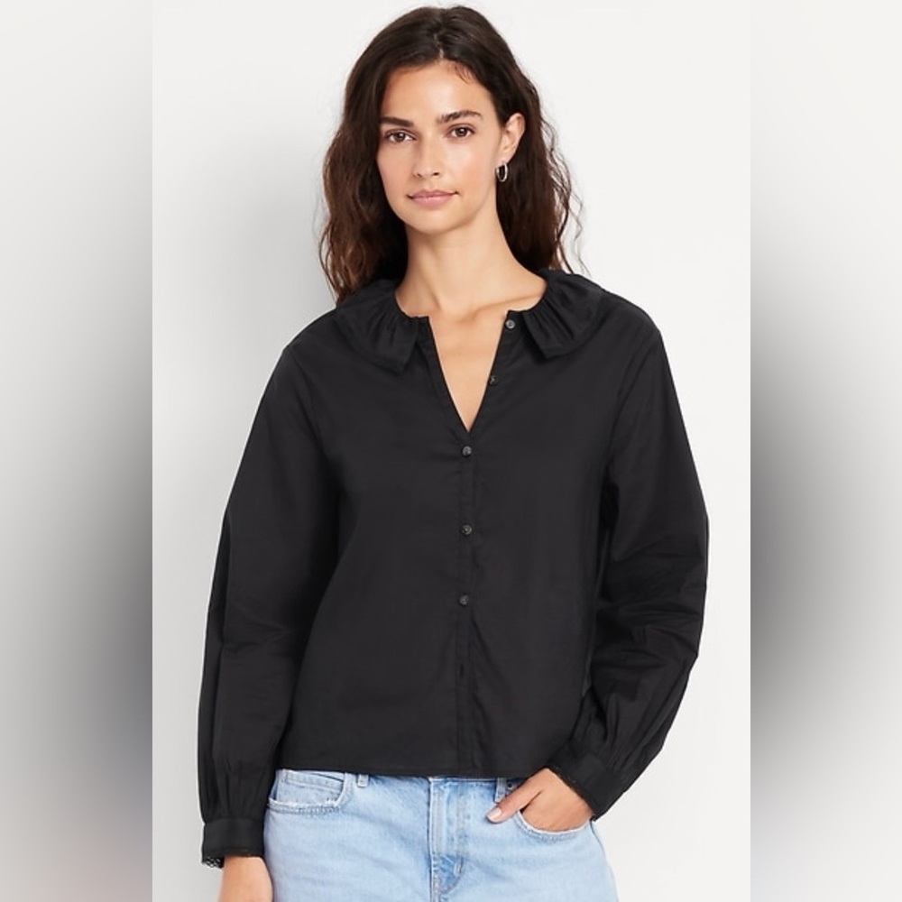 Old Navy Black Button Down Shirt